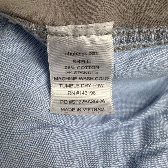 Chubbies Shorts Mens XL Gray 5.5 (5") Inseam Elastic Waist Stretch Casual Preppy - Picture 10 of 13